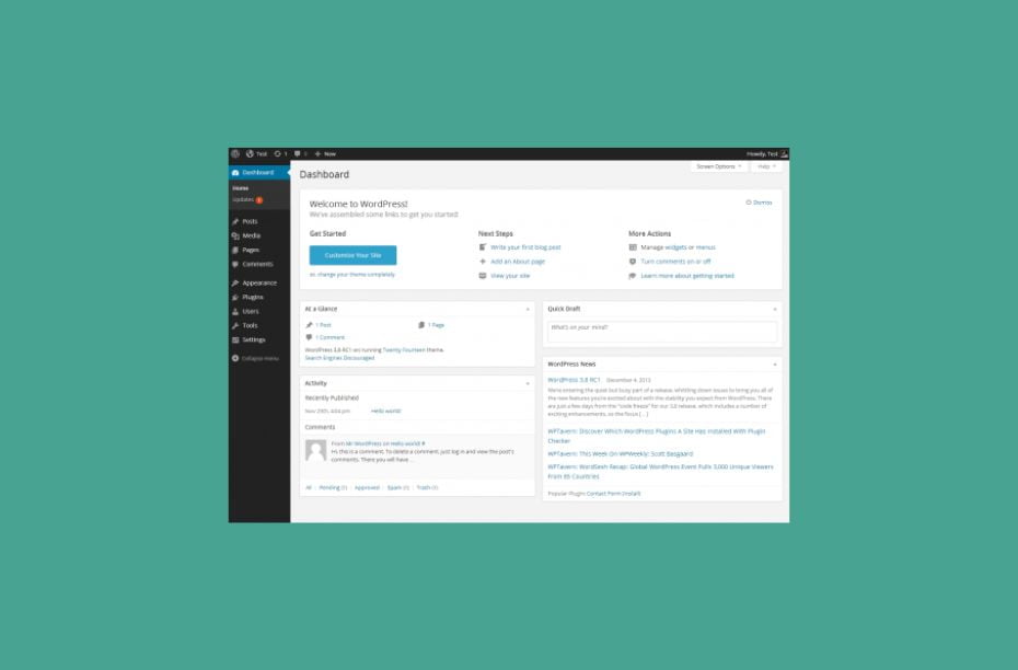Dashboard WordPress algemene instellingen aanpassen
