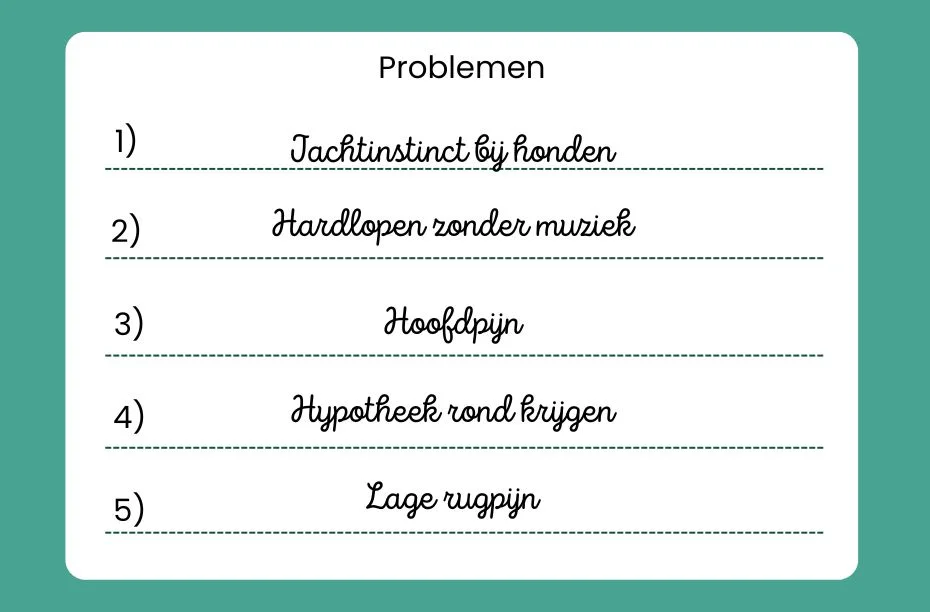 Niche vinden: problemen