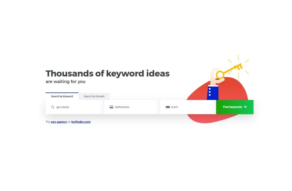 Zoekvolume checken in mangools stappenplan