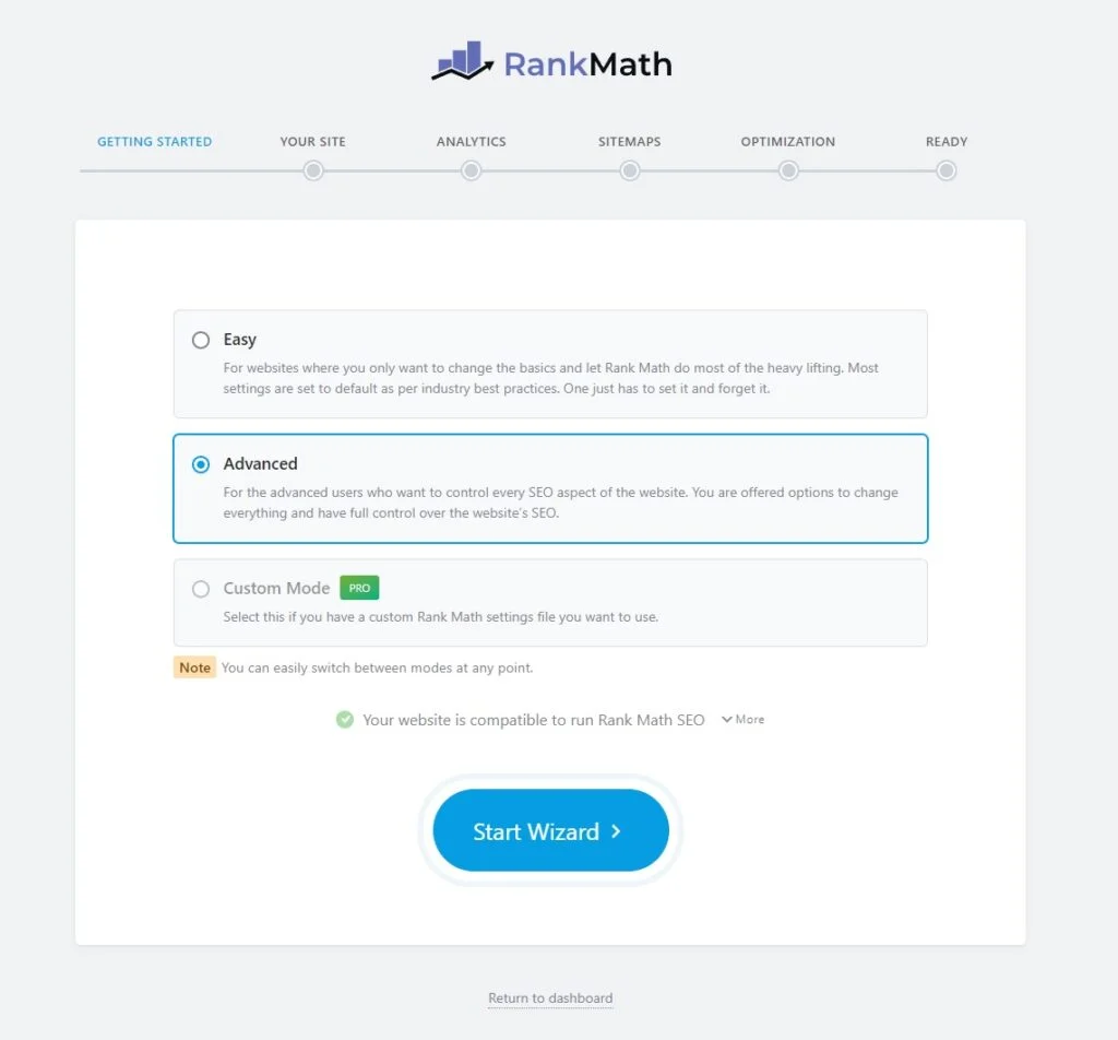 Advanced instellingen voor RankMath SEO