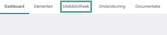 Sitebibliotheek GeneratePress starter site importeren
