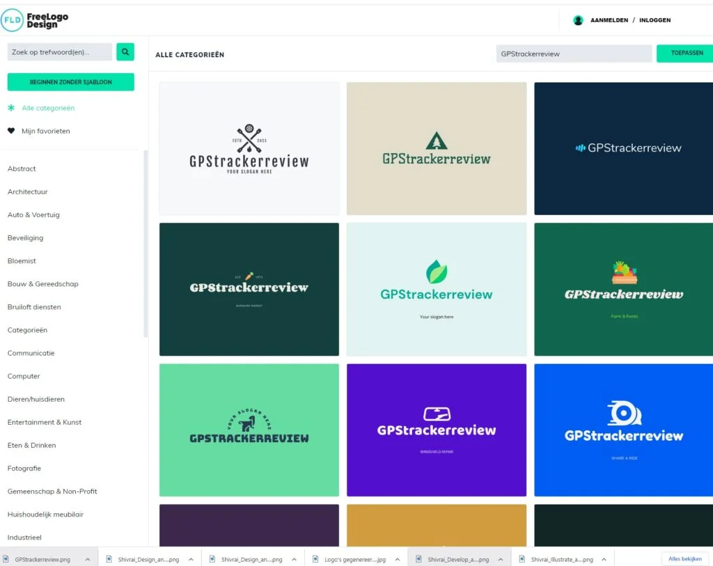 Voorbeeld logo maken gratis