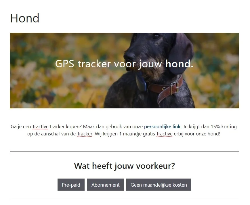 CTA buttons voorbeeld landingspagina