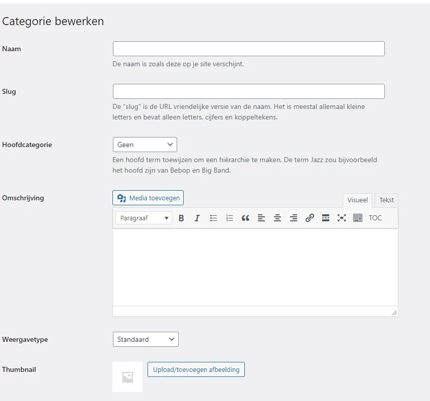 Categoriepagina opmaken mooi