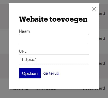 Popup website bol